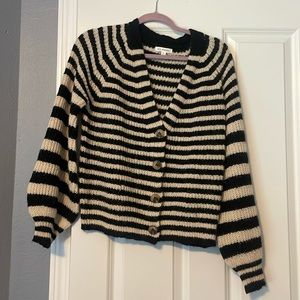 Striped Button Up Sweater